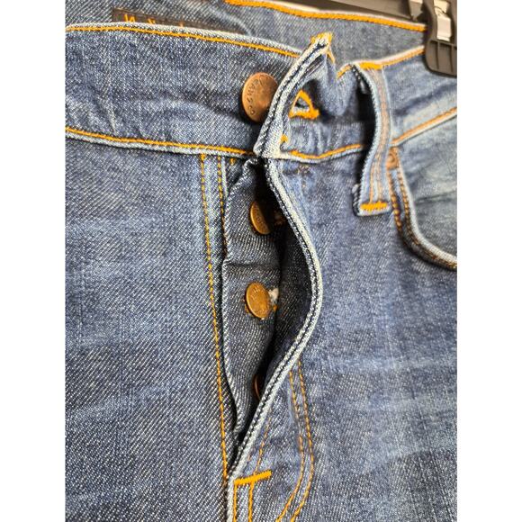 Nudie Jeans Womens Size 30 Straight Leg Blue Denim Organic Ethical Sustainable - Picture 5 of 14